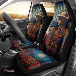 New Zealand Soldier ANZAC Day Car Seat Cover Silver Fern Starry Night Style