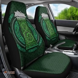 Beer Cup Pattern And Celtic Circle Green Car Seat Cover