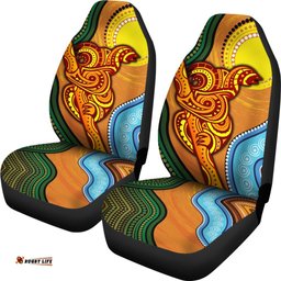 Car Seat Covers Australian Aboriginal Dot Painting Koala