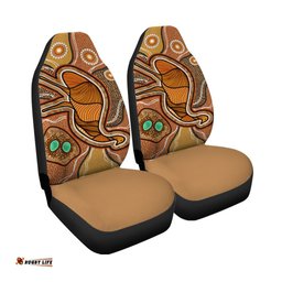 Aboriginal Car Seat Covers Indigenous Emu Vintage Stye