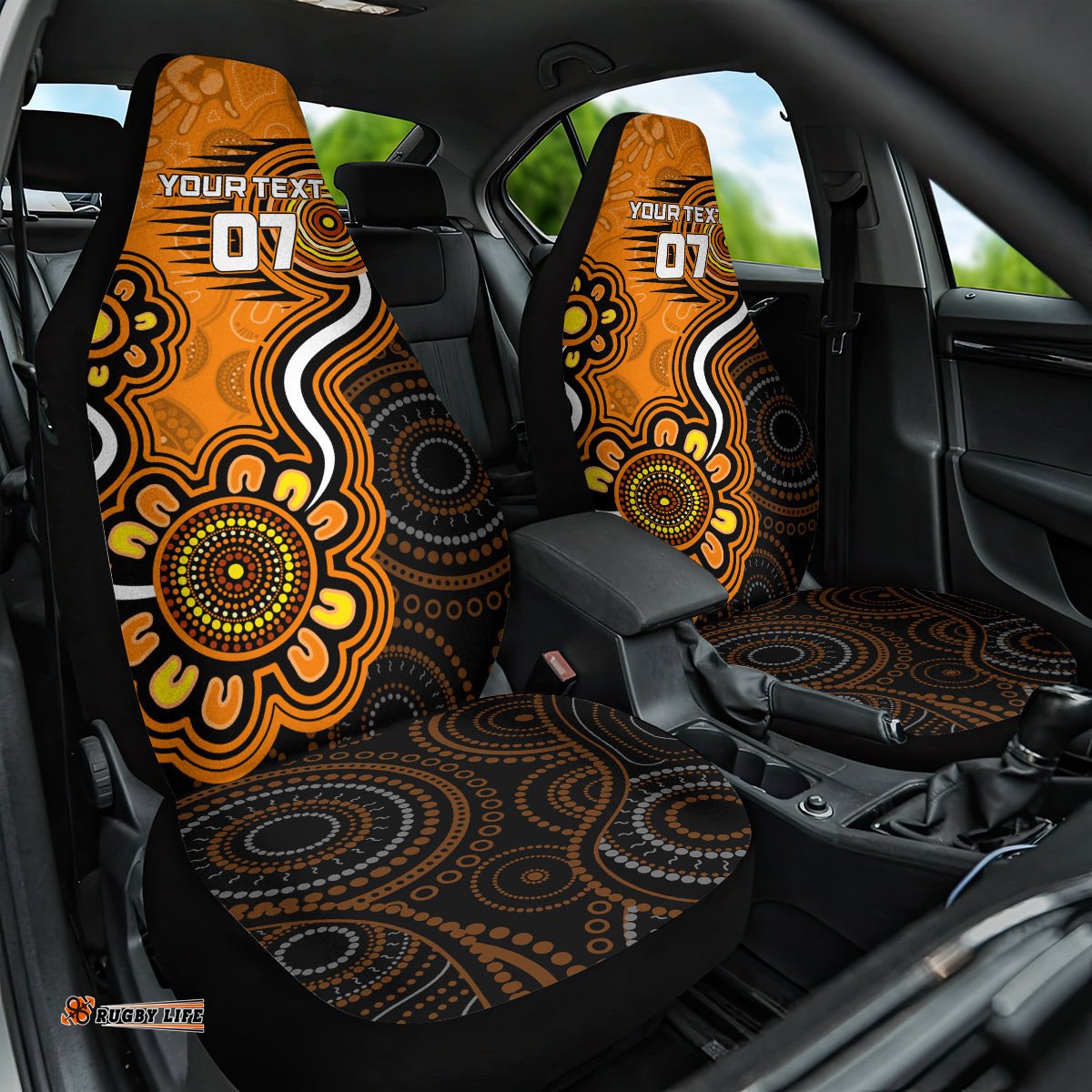 Custom Scorchers Cricket Indigenous Car Seat Cover Champions Fire Up