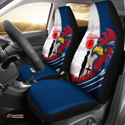Australia Roosters Car Seat Covers ANZAC Day Three Tiles Style
