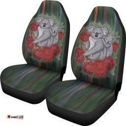 Car Seat Covers Koala Family Drawing Painting