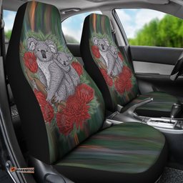 Car Seat Covers Koala Family Drawing Painting