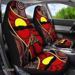 Car Seat Covers Australia Aboriginal Dots With Didgeridoo