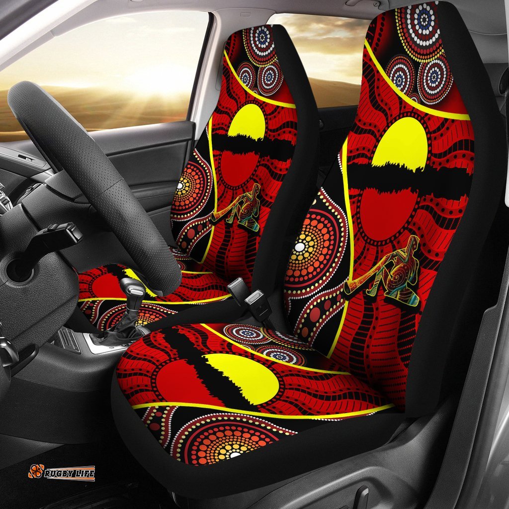 Car Seat Covers Australia Aboriginal Dots With Didgeridoo