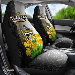 Cornwall Celtic Custom Personalised Car Seat Covers Daffodil With Seal