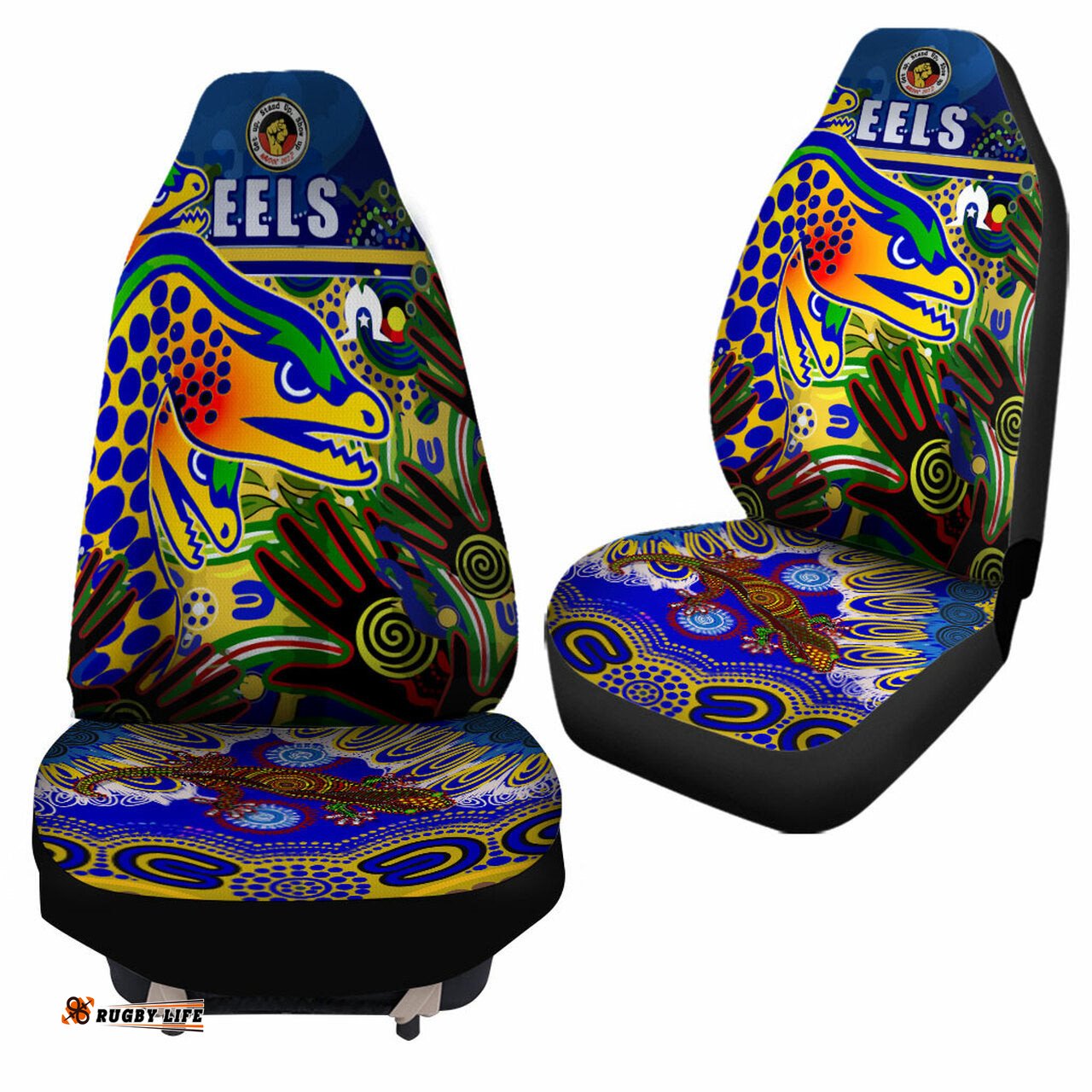 Eels Rugby Australia NAIDOC Week Custom Car Seat Covers Eels Getting Up, Standing Up, and Showing Up