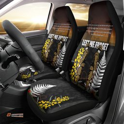 New Zealand and Australia ANZAC Day Car Seat Cover Soldier and Last Post Camouflage Pattern