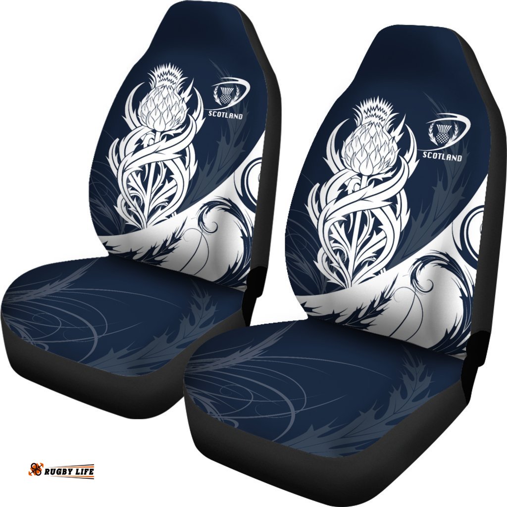 Scottish Rugby Car Seat Covers Thistle Vibes Navy