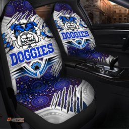 Australia City of Canterbury Bankstown Custom Car Seat Cover - Indigenous Super Doggies Scratch Style