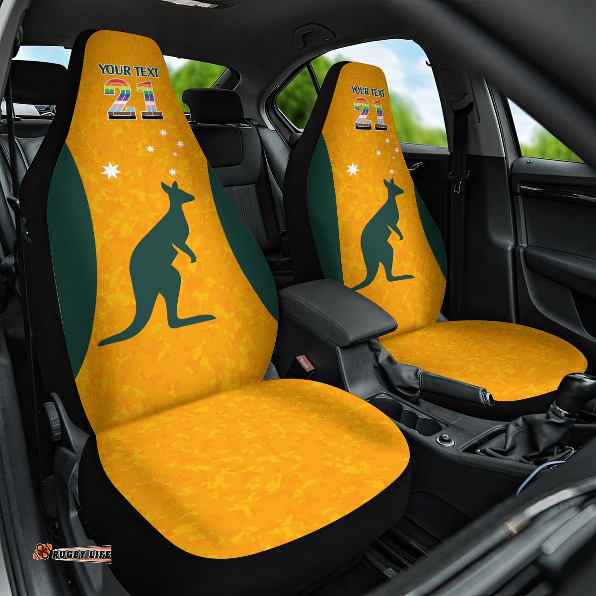 Custom Australia Matildas Pride With Kangaroo Car Seat Cover