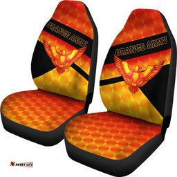 Sunrisers Hyderabad Orange Army Car Seat Covers Cricket Sporty Style