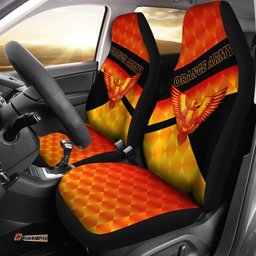 Sunrisers Hyderabad Orange Army Car Seat Covers Cricket Sporty Style