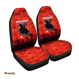 St. George Illawarra Dragons ANZAC Car Seat Cover Simple Style Red
