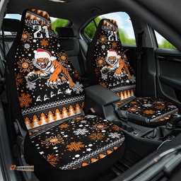 Custom Tigers Rugby Car Seat Cover Chirstmas Vibe