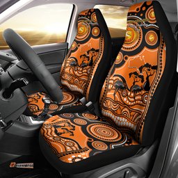 Perth Scorchers Cricket Car Seat Cover Happy Australia Day Aboriginal Art