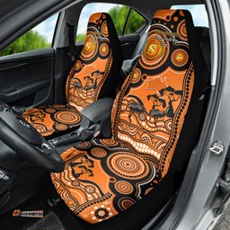 Perth Scorchers Cricket Car Seat Cover Happy Australia Day Aboriginal Art