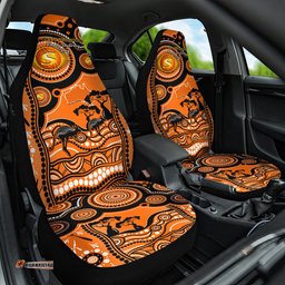 Perth Scorchers Cricket Car Seat Cover Happy Australia Day Aboriginal Art