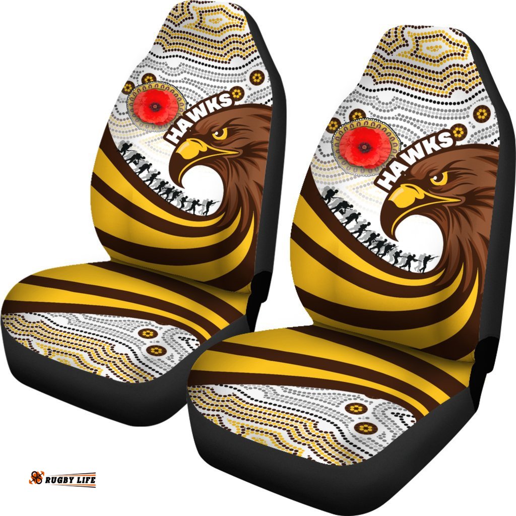 Pride Hawks Car Seat Covers Hawthorn ANZAC Day Aboriginal