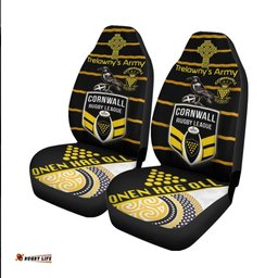 Cornwall Rugby League Car Seat Covers Trelawny's Army with Celtic Cross