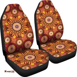 Aboriginal Car Seat Covers Circle Flowers Patterns VER01