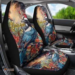 Personalised New Zealand Tui in Pohutukawa Car Seat Cover Christmas in July