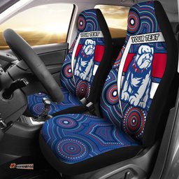 Custom Personalised Western Football BulldogsCar Seat Covers Redamancy Indigenous Australian