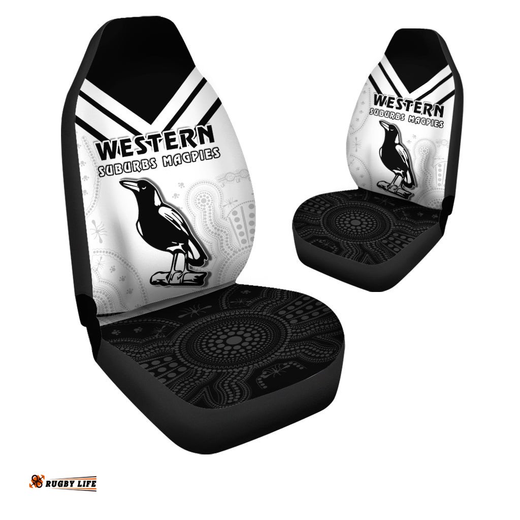 The Magpies Indigenous Car Seat Covers 1908 Western Suburbs