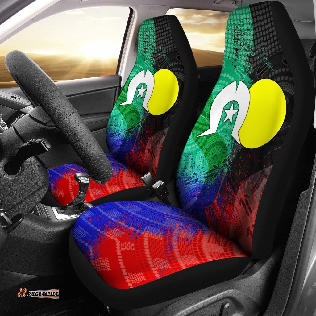 Aboriginal Car Seat Covers, Australia NAIDOC Week Indigenous Flag Style