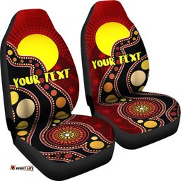 Custom Car Seat Covers Australia Aboriginal Lives Matter Flag Circle Dot Painting Art
