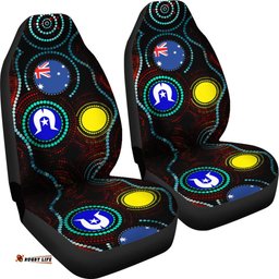 Car Seat Covers - Aboriginal Dot Painting & Flag