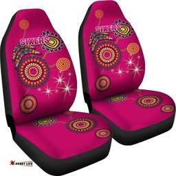 Sydney Car Seat Covers Sixers Indigenous Magenta