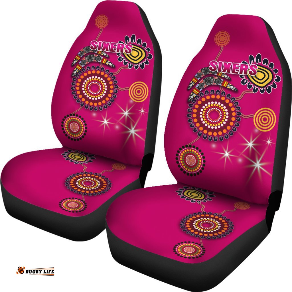 Sydney Car Seat Covers Sixers Indigenous Magenta