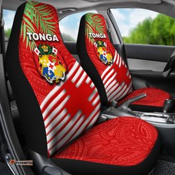 Tonga Car Seat Covers Coconut Leaves Rugby Style 07