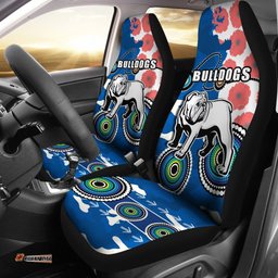 Bulldogs Anzac Day Car Seat Covers Mix Indigenous