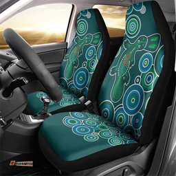 Green Platypus Aboriginal Art Car Seat Cover