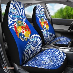 Mate Ma'a Tonga Rugby Car Seat Covers Polynesian Unique Vibes Blue