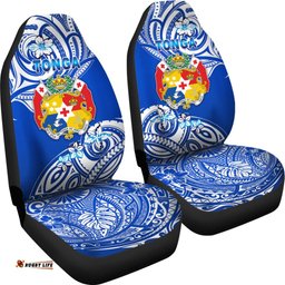 Mate Ma'a Tonga Rugby Car Seat Covers Polynesian Unique Vibes Blue