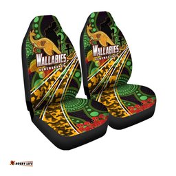Wallabies Rugby Car Seat Cover ANZAC Day Aboriginal Wallabies Kangaroo Car Seat Cover