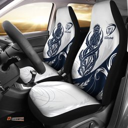 Scottish Rugby Car Seat Covers Thistle Vibes White