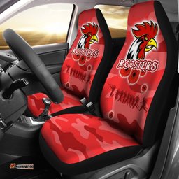 Roosters ANZAC Day Car Seat Covers Military Red