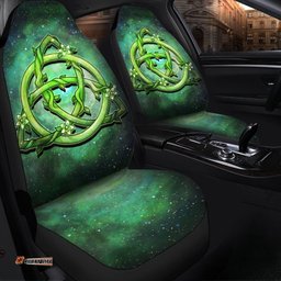 Celtic Car Seat Covers Green Triquetra