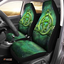 Celtic Car Seat Covers Green Triquetra