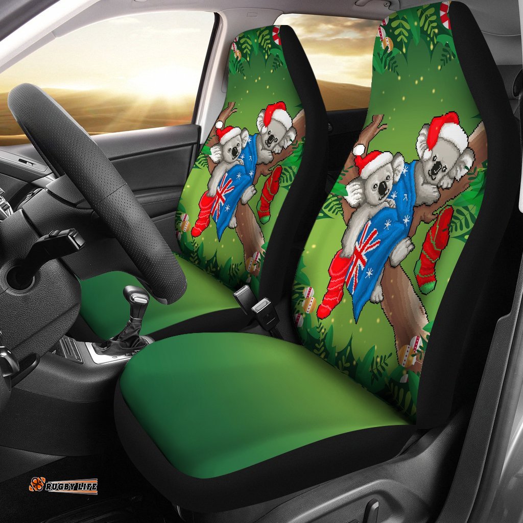 Christmas Car Seat Covers Australia Flag with Koala Ugly Christmas
