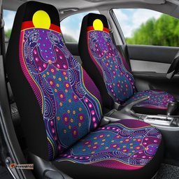 Car Seat Cover Aboriginal Sublimation Dot Pattern Style Violet