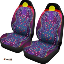 Car Seat Cover Aboriginal Sublimation Dot Pattern Style Violet