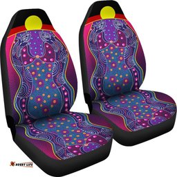 Car Seat Cover Aboriginal Sublimation Dot Pattern Style Violet