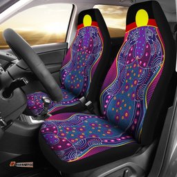 Car Seat Cover Aboriginal Sublimation Dot Pattern Style Violet