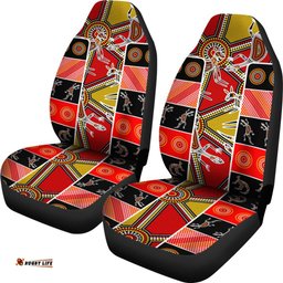 Aboriginal Car Seat Covers, Kangaroo Dot Painting Patterns